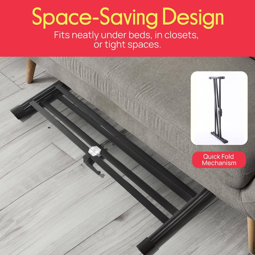 Space-Saving Design  
Fits neatly under beds, in closets, or tight spaces.  

Quick Fold Mechanism