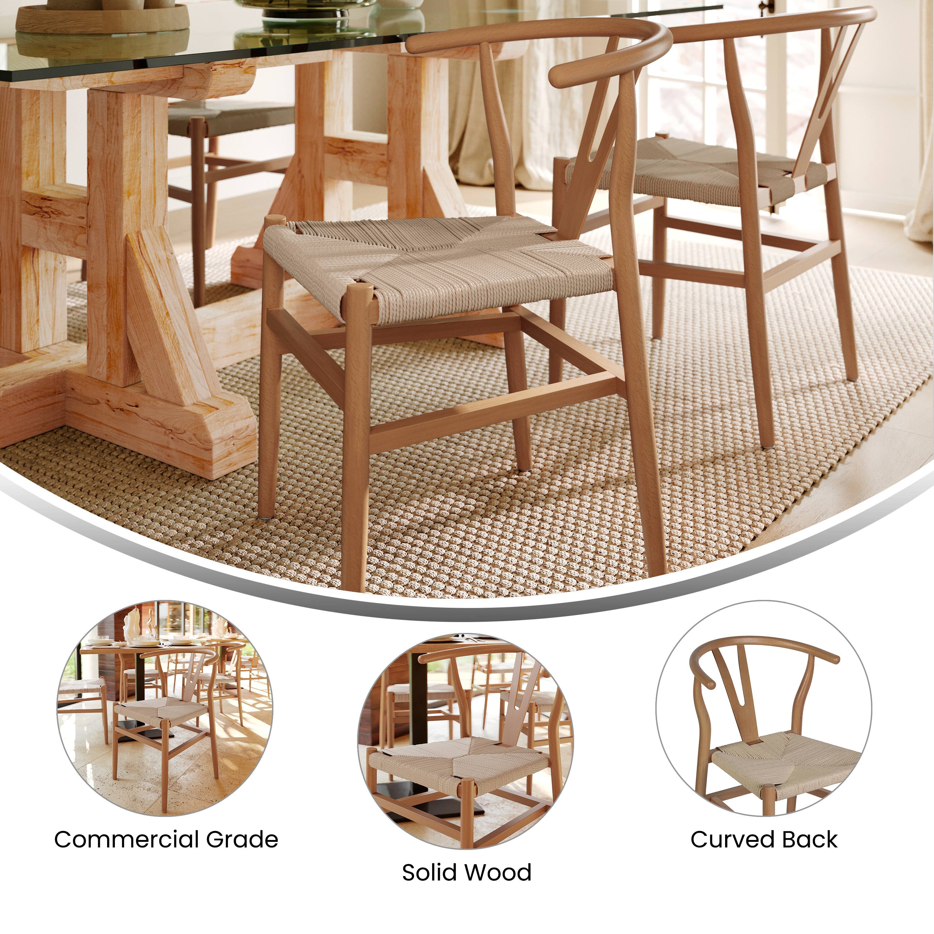 Commercial Grade Solid Wood Curved Back