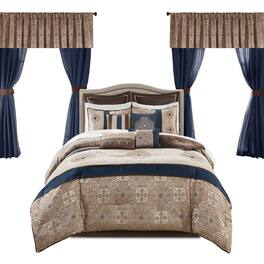 Gracie Mills - Morton 24-Piece Complete Bedroom Makeover Room-in-a-Bag Set - Navy
