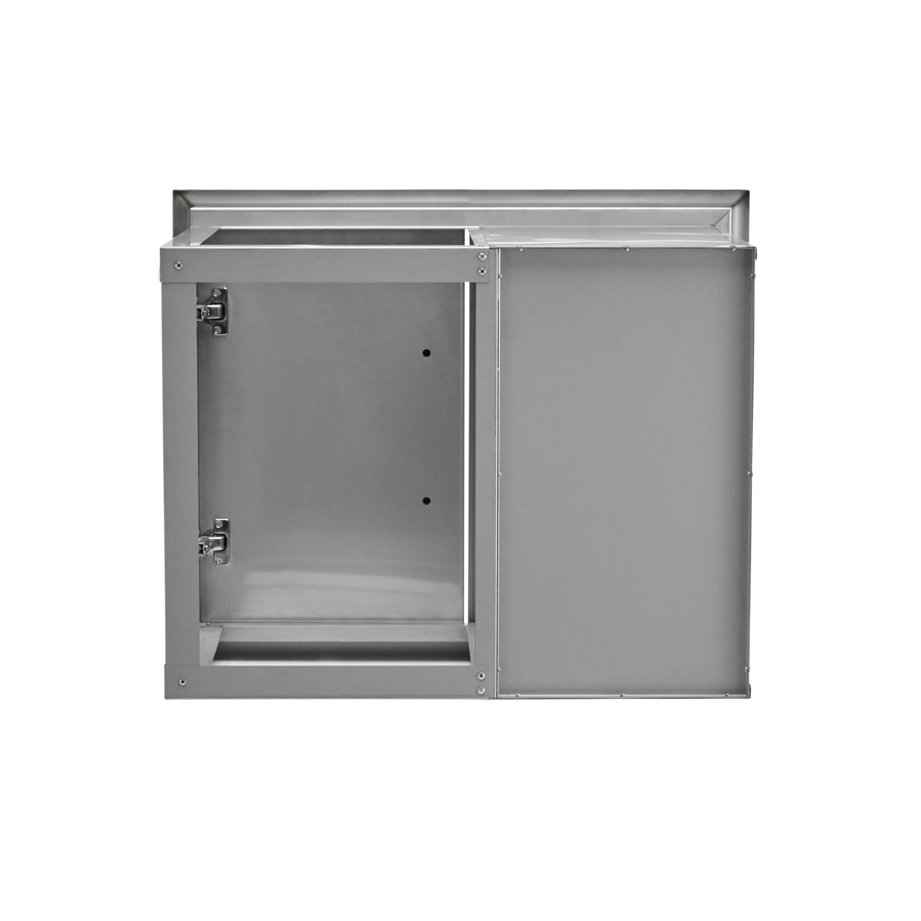 Left. Coyote Outdoor Living - Coyote Outdoor Living 31" Access Door & Double Drawer Combo - Stainless Steel.
