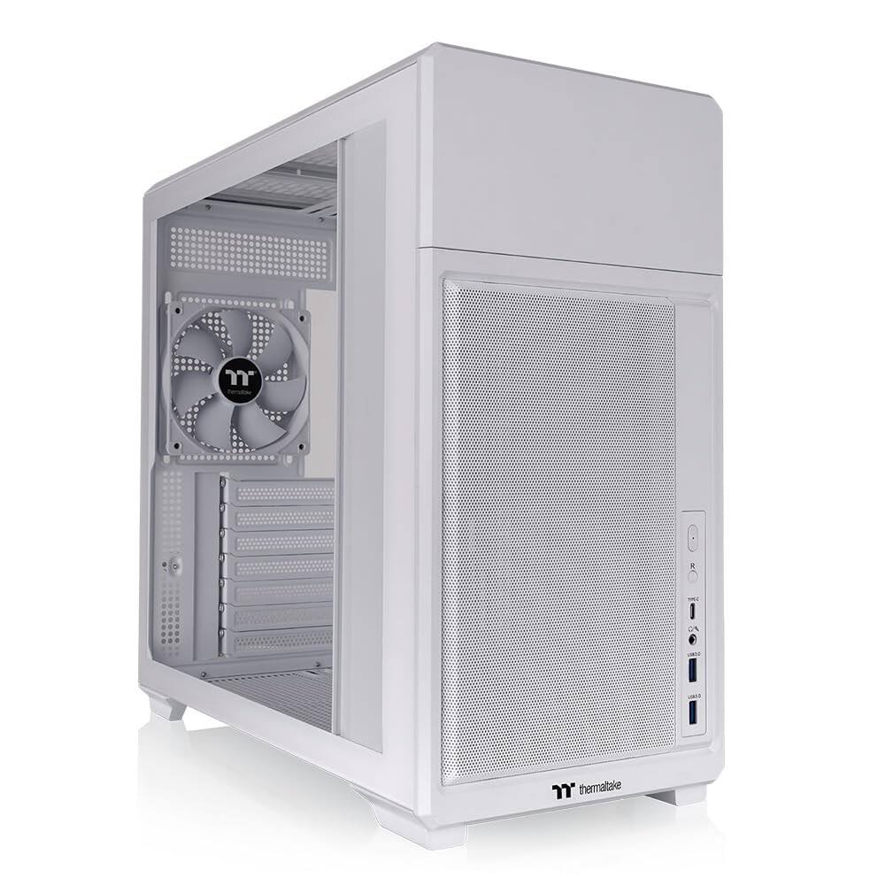 Angle. Thermaltake - Thermaltake TR300 Mid Tower; 1x120mm Fan; ATX/mATX/mITX; 360mm Rad; 410mm GPU; Snow - Snow.