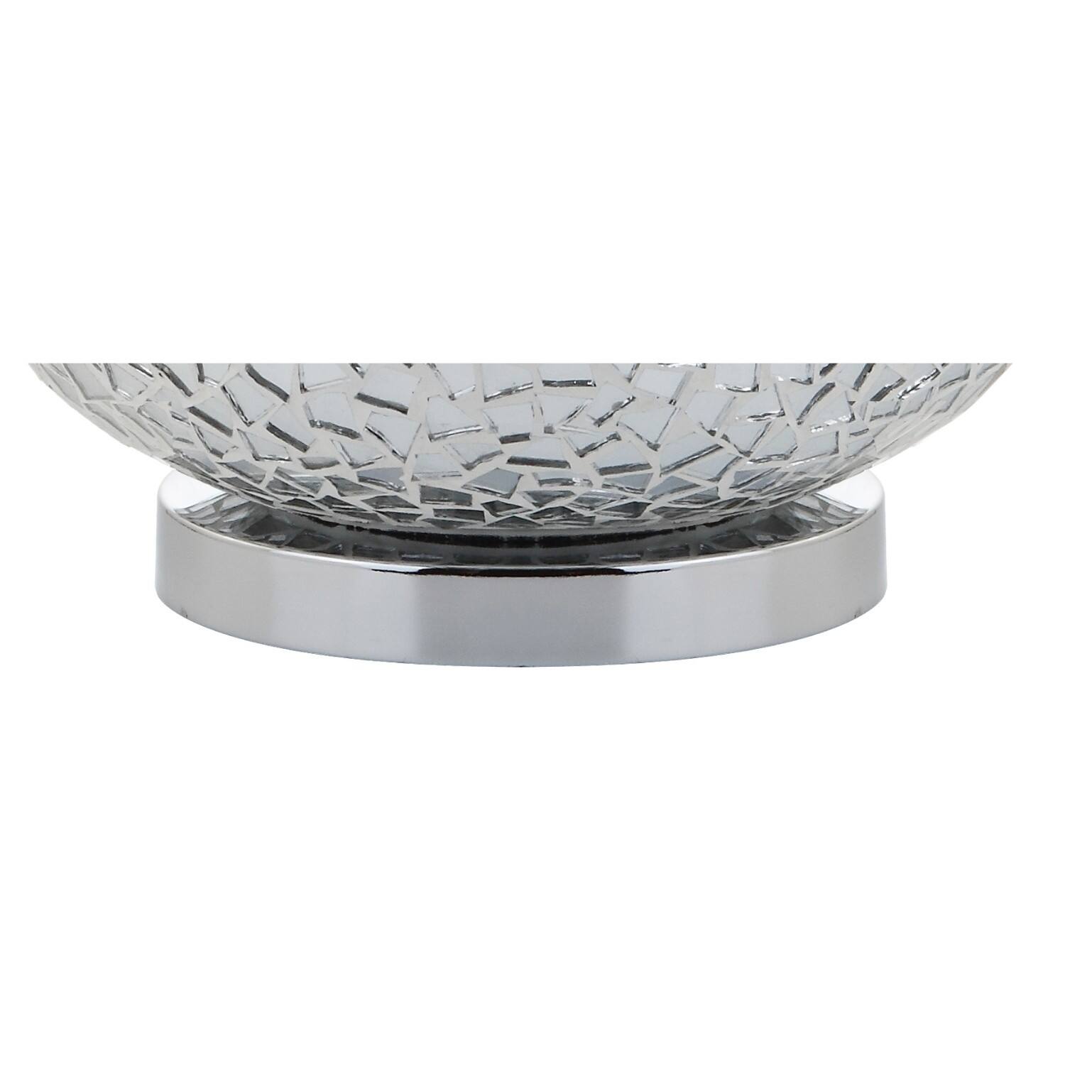 Alt View 7. Jonathan Y - Emilia 26" Mirrored Mosaic LED Table Lamp, Silver - Silver.
