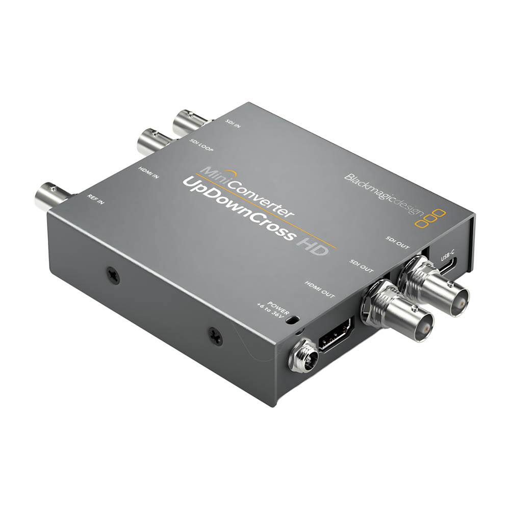 REF IN  
SDI IN  
SDI LOOP  
SDI OUT  
HDMI IN  
HDMI OUT  
POWER (48V to 36V)  
Blackmagic Design  
Mini Converter  
UpDownCross HD