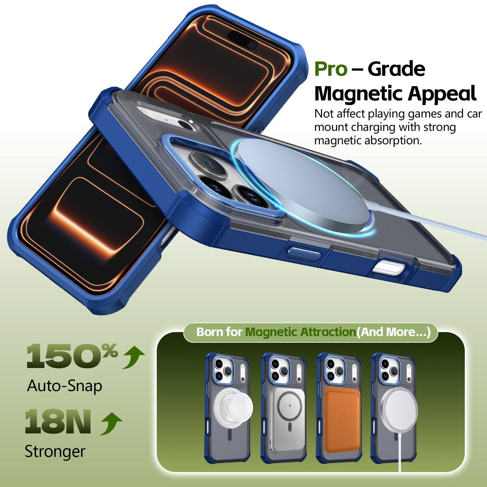UUCOVER Magnetic Matte Case for Apple iPhone 18 Pro, Compatible with ...
