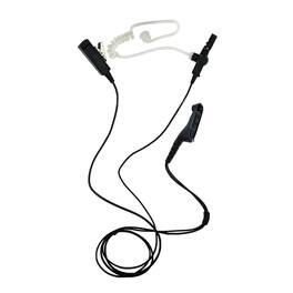 ProMaxPower - 2-Wire Acoustic Tube Earpiece with PTT Mic for Motorola XPR7550e, APX900 & Other Radios - Black