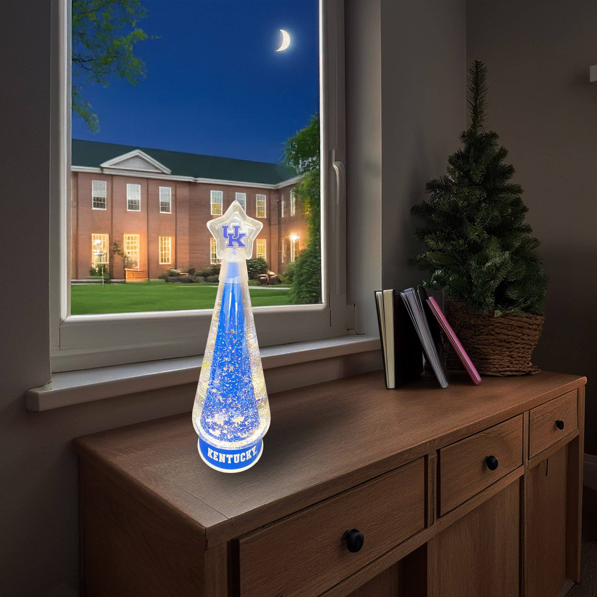 Alt View 2. Santa's Workshop - Kentucky Wildcats 12" Tree Globe - Blue.
