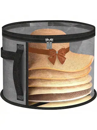 Front. Live At Space - Large Hat Organizer Travel and Wardrobe, Holds up to Hats, Capacity Cowboy Organizer, Oxford Cloth with Carrying Unisex.