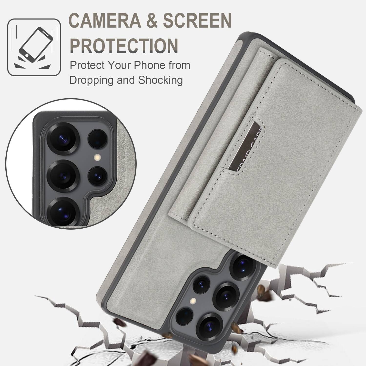 CAMERA & SCREEN PROTECTION  
Protect Your Phone from Dropping and Shocking