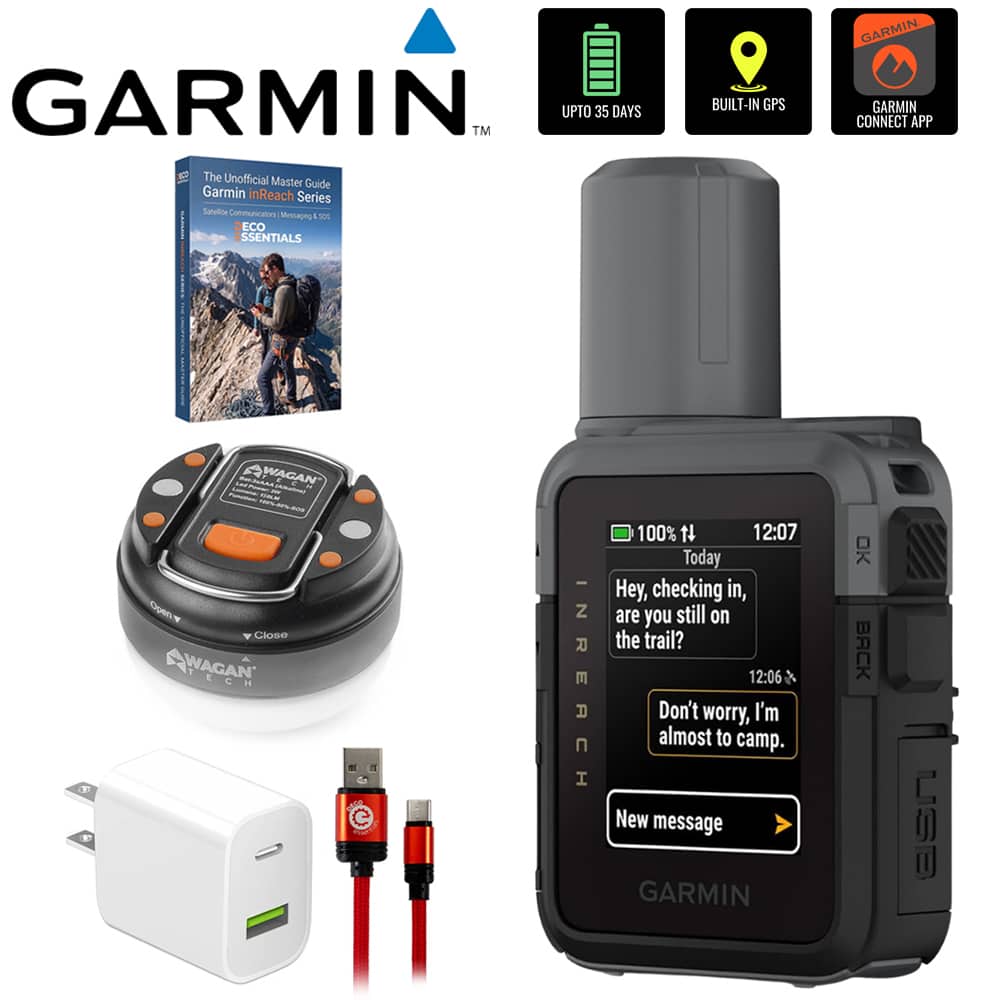 Garmin - inReach Mini 3 Compact SOS Satellite Communicator +Deco Gear Master Guide Bundle - Black