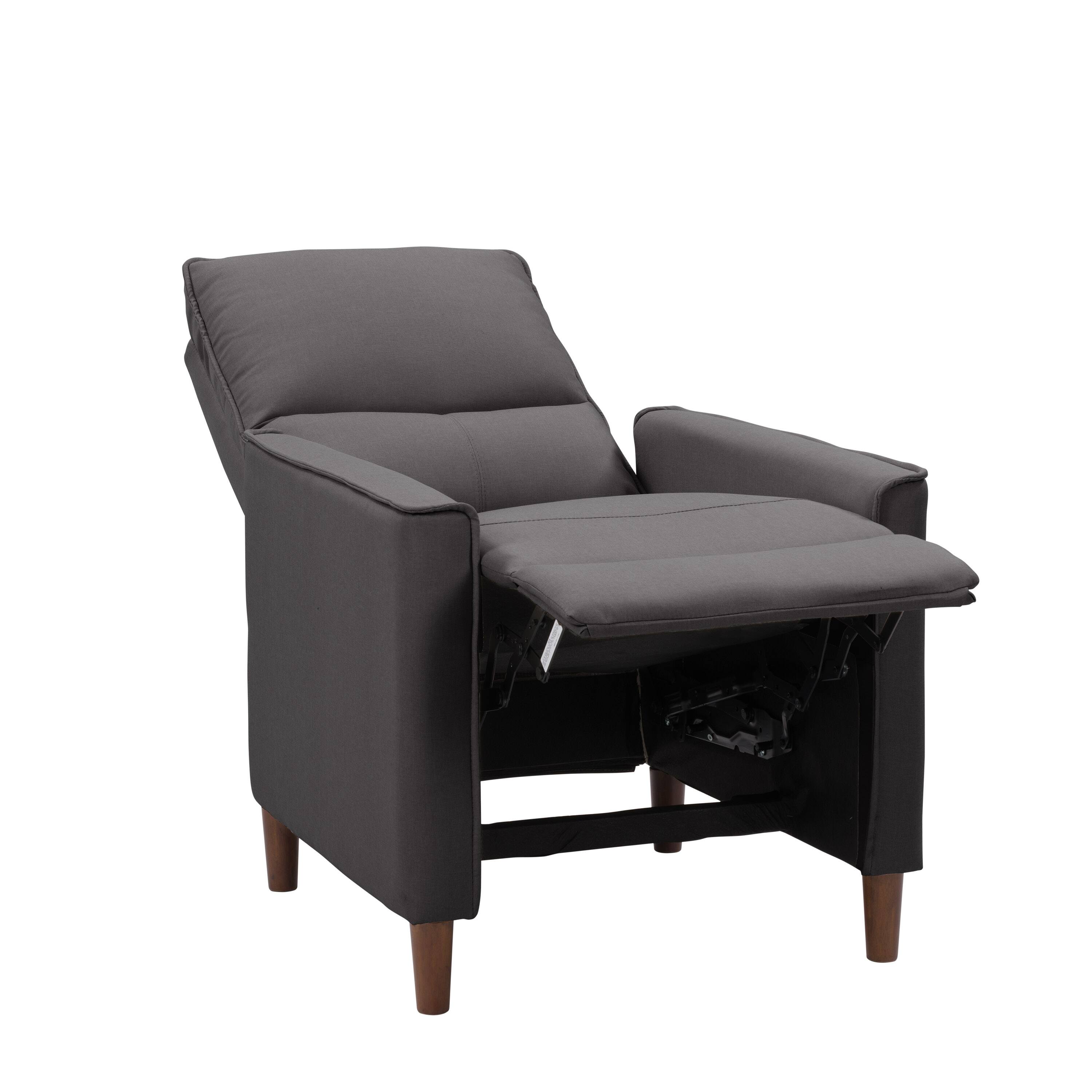 Alt View 12. CorLiving - Alder Manual Fabric Recliner - Dark Grey.