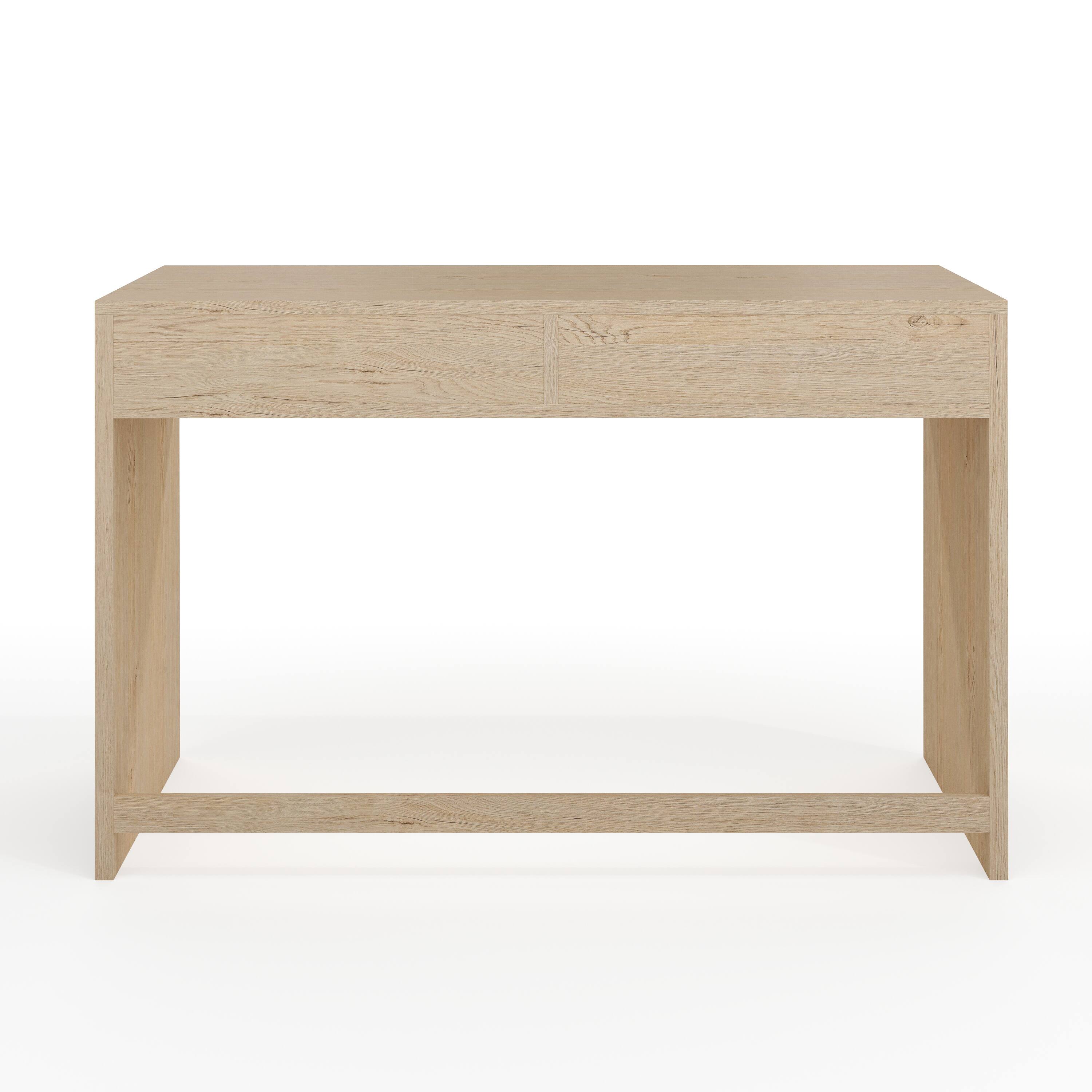 Alt View 7. Martha Stewart - Kayden Home Office Modular Desk with 2 Drawers - Light Natural Frame/Brushed Gold Hardware.