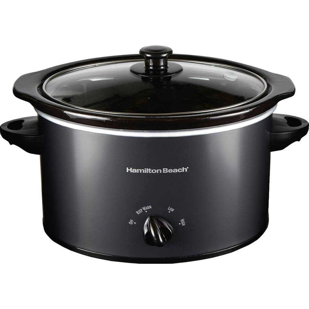 Hamilton Beach - 3 Quart Slow Cooker - Matte Black