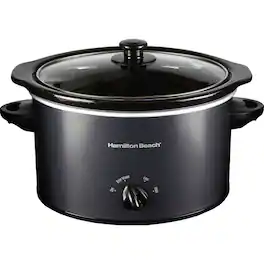 Hamilton Beach - 3 Quart Slow Cooker - Matte Black