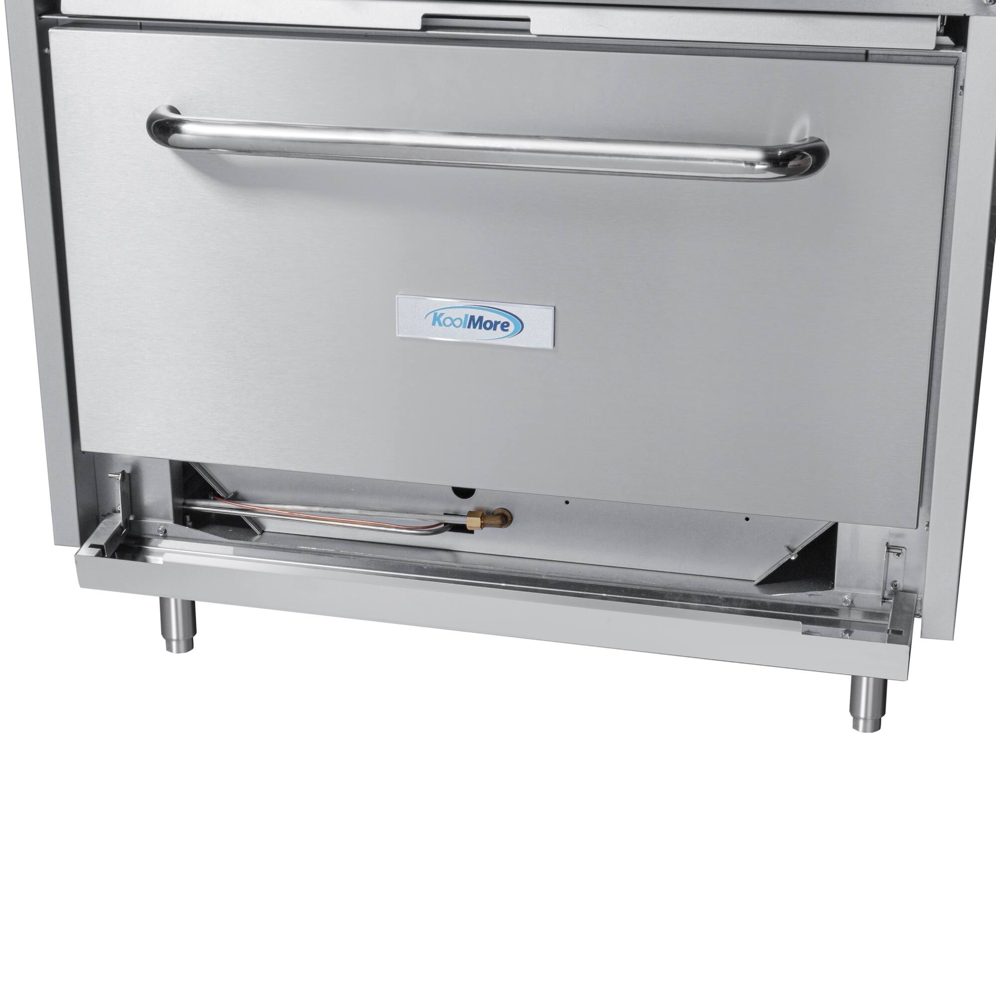 Alt View 6. Koolmore - 36 in. 6 Burner Commercial Natural Gas Range in Stainless-Steel (KM-CR36-NG) - Stainless Steel.