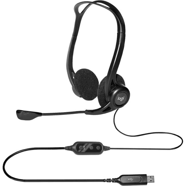 Logitech - 960 USB Computer Headset - Stereo - USB Type A - Wired - 100 Hz to 10 kHz - Over-the-head - Binaural - Unknown