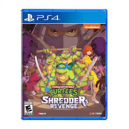 PS4
Nickelodeon
TEENAGE MUTANT NINJA TURTLES
SHREDDER'S REVENGE
EVERYONE 10+
ESRB
TRIBUTE
DOTEMU - E10+ (Everyone 10+)