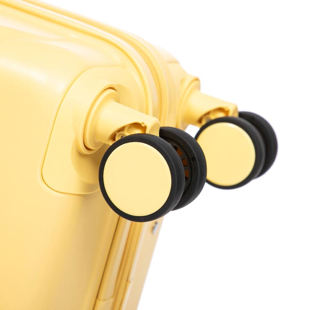 Alt View 6. Ropilly - Ropilly 2 Piece Luggage Set 20 Inch Carry On Suitcase 14 Inch Cosmetic Case Yellow - Yellow.