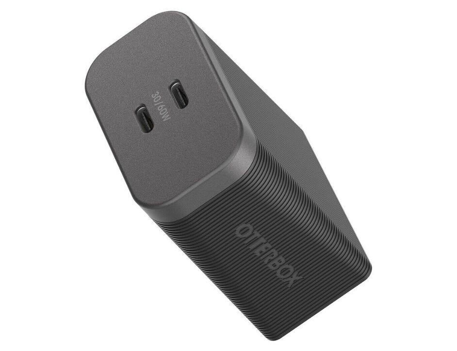 OtterBox - Premium Pro Wall Charger 60w GaN Dual Fast Charger | Color: Black - Black