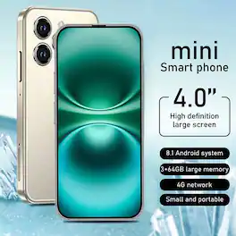 Loheer - Mini Phone Small Unlocked Student Smartphone Dual SIM - Gold