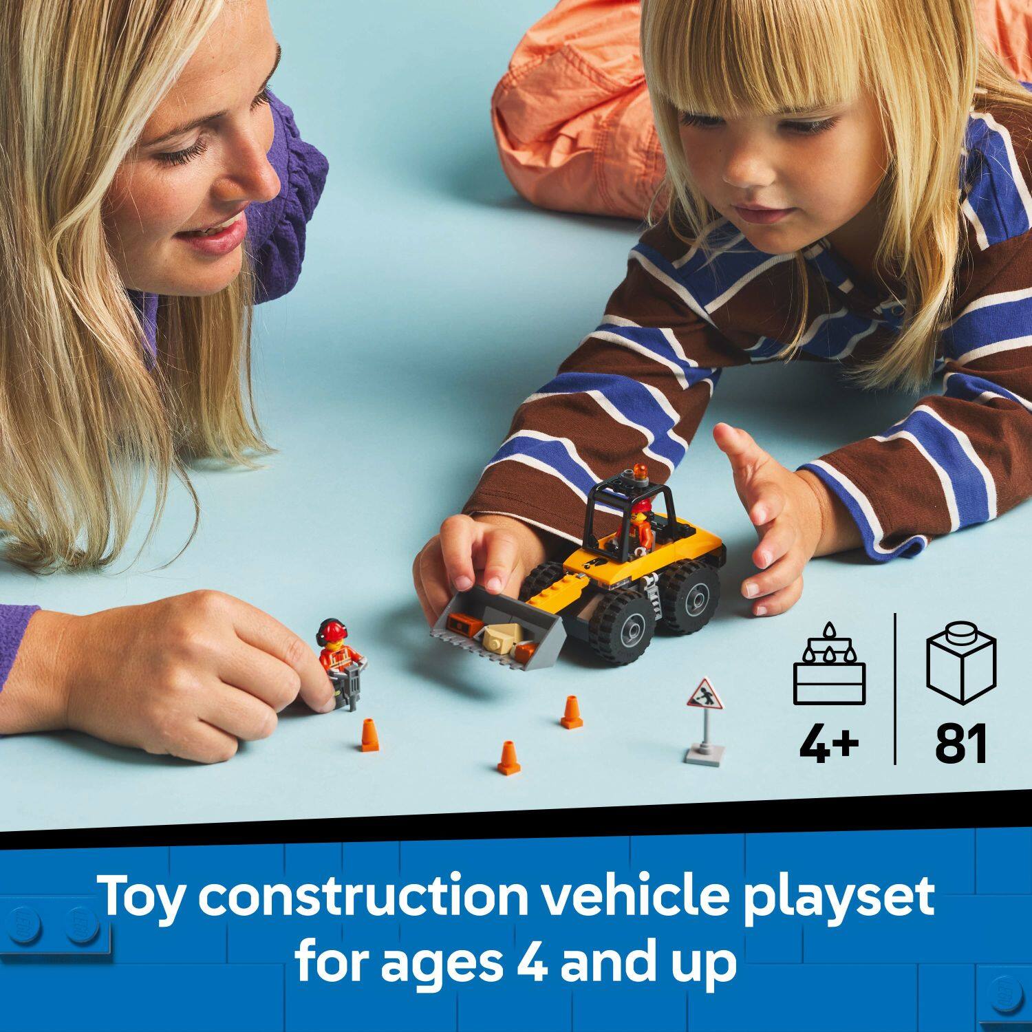 4+ 81 Toy construction vehicle playset for ages 4 and up