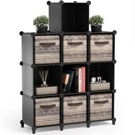 Sorbus - 10 Cube Storage Organizer –Waterproof Cubby Shelf - Closet, Toys, Books, Shoes, Décor –Bedroom, Living Room, Kids - Black
