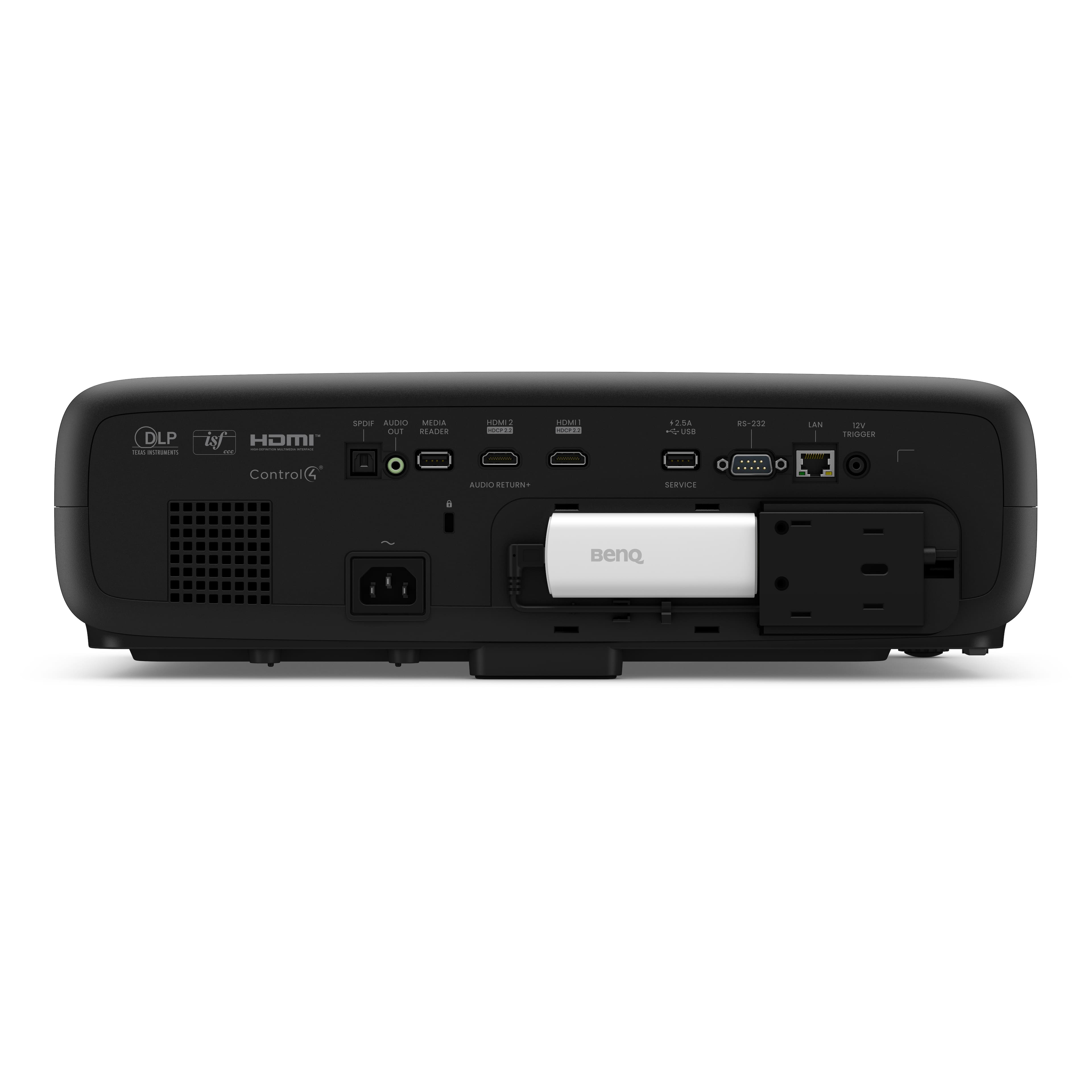 Back. BenQ - HT4550i 4K LED Premium Home Theater Projector with Android TV and HDR-PRO, 100% DCI-P3, 2D Lens Shift - Black.