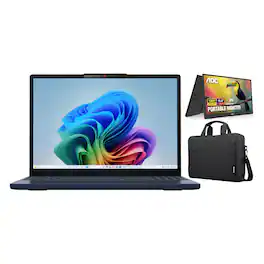 Lenovo - IdeaPad Slim 3i 15.3" 2K Touchscreen Laptop - Intel Core 7 350 2026 - 16GB Memory - 512GB SSD + Carry Case + Monitor - Cosmic Blue