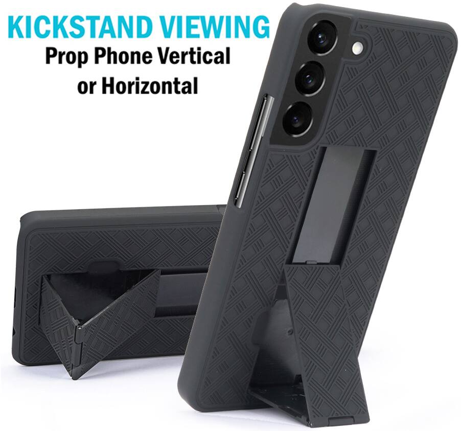 KICKSTAND VIEWING  
Prop Phone Vertical or Horizontal