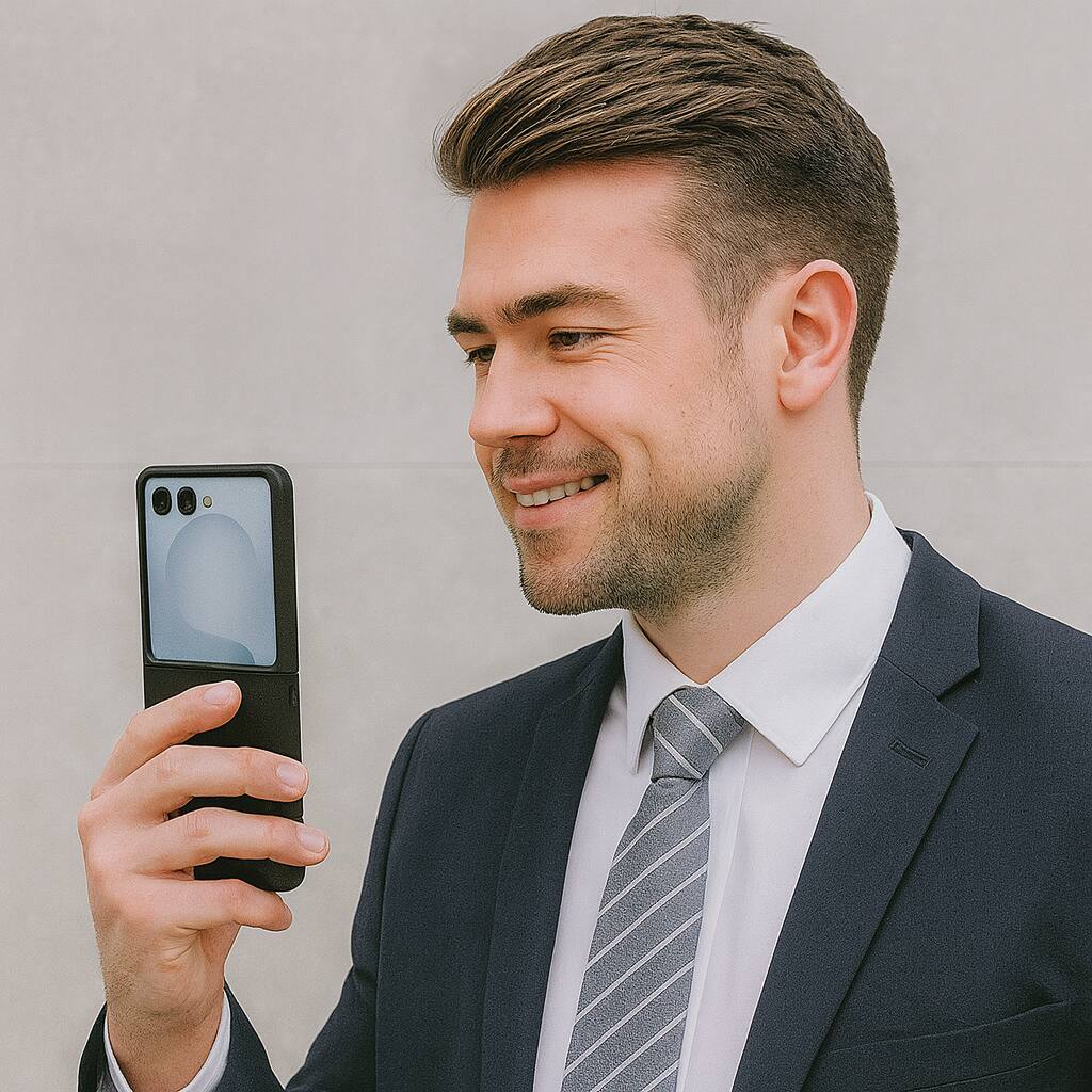 Alt View 4. Sahara - Venture Series Slim Case for Samsung Galaxy Z Flip7 - Scorpion Black.