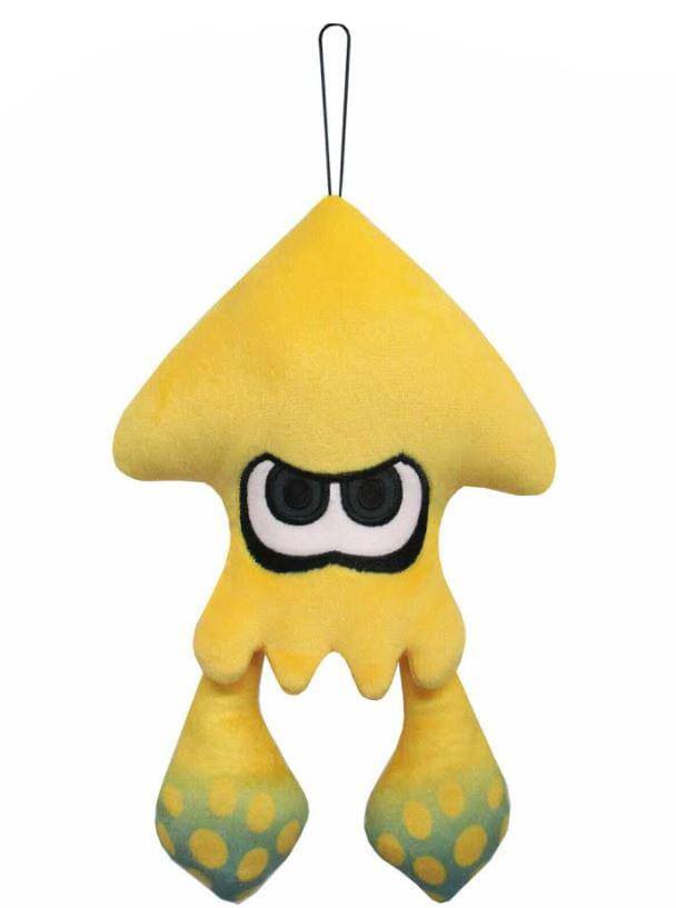 Front. Nintendo - Splatoon 9" Yellow Inkling Squid Plush - Yellow.