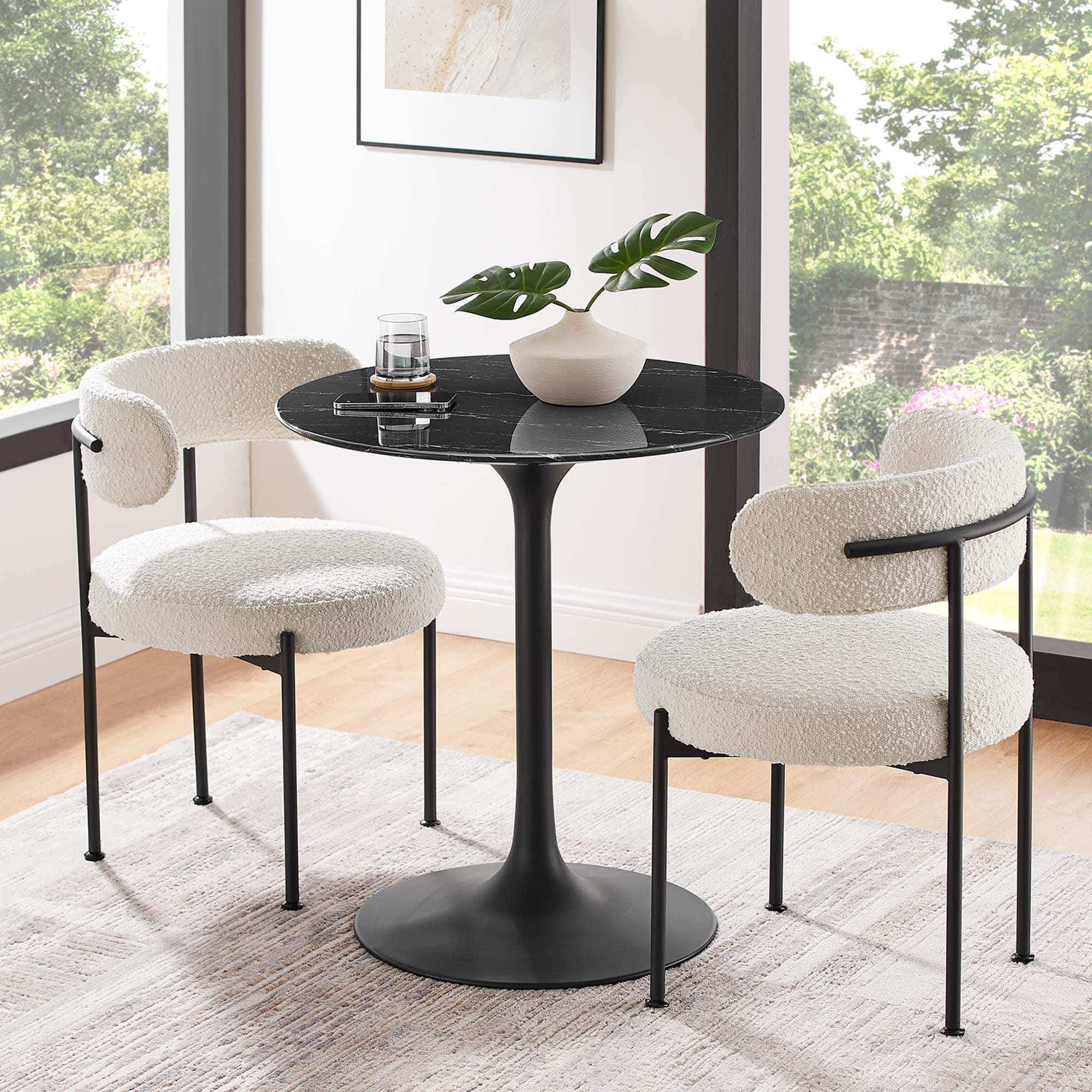 Modway - Lippa Round 28" Dining Table - Black Black