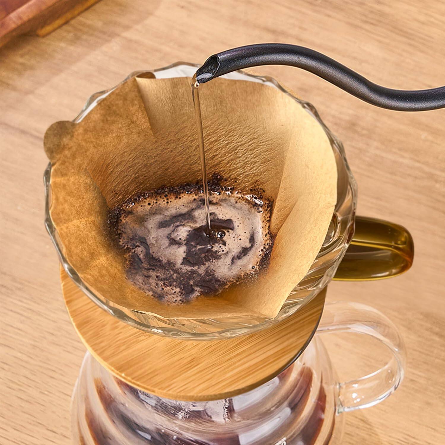 Alt View 3. Fabibe - Glass Coffee Dripper/filter - Cone Pour Over Dripper With Stand & Handle 1-4 Cups Drip Maker Funnel Accessories For H... - Clear-No Handle-B.