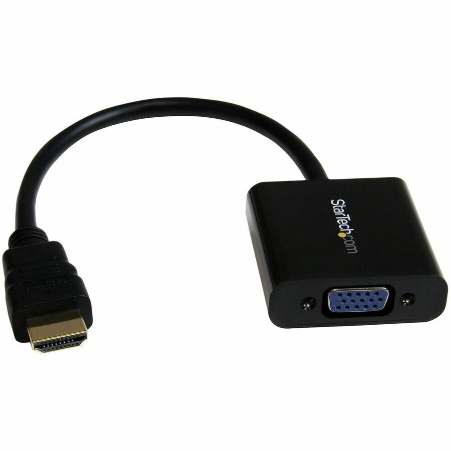 Adaptor Monitor StarTech.com HDMI to VGA Adapter 1080p 1920 x 1080 Black HDMI Converter ...