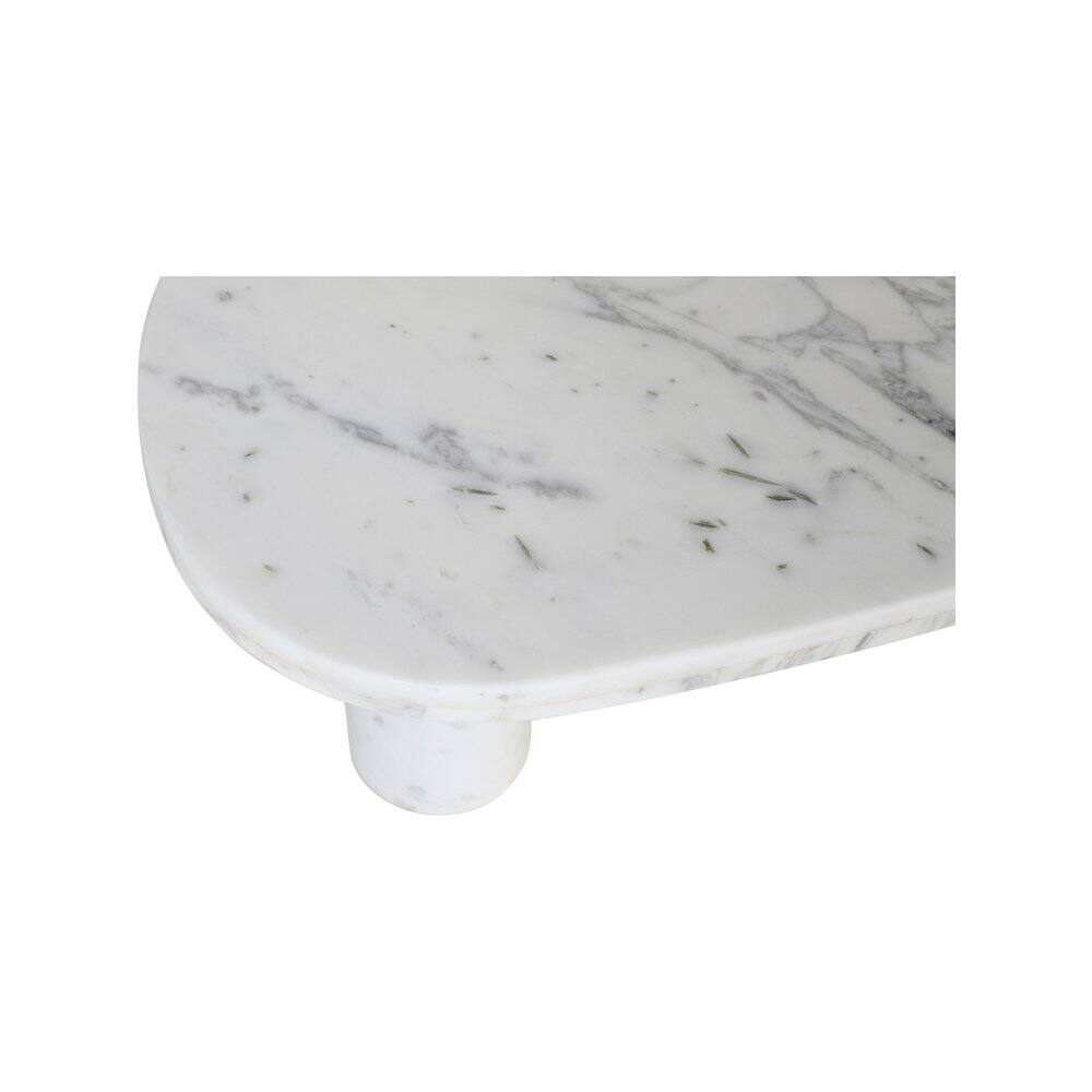 Alt View 4. Meridian Furniture - Messina White / Grey Coffee Table - White.