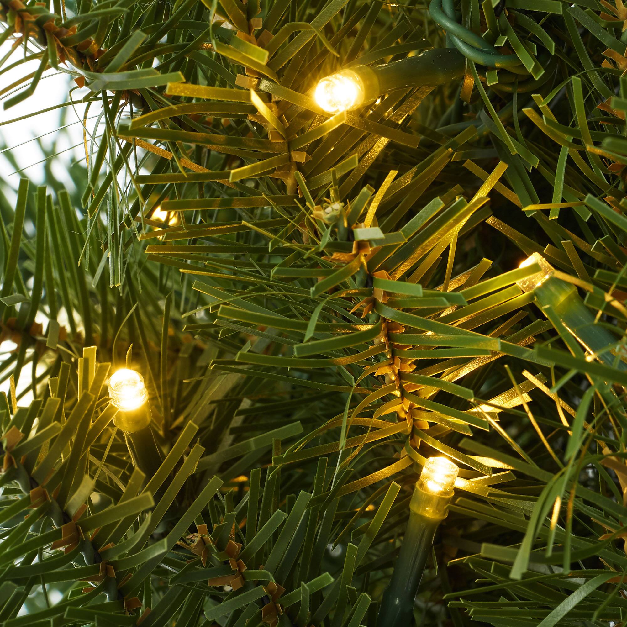 Alt View 5. Casafield - Green Fir Artificial Holiday Christmas Wreath Holiday Décor - Green White Lights.