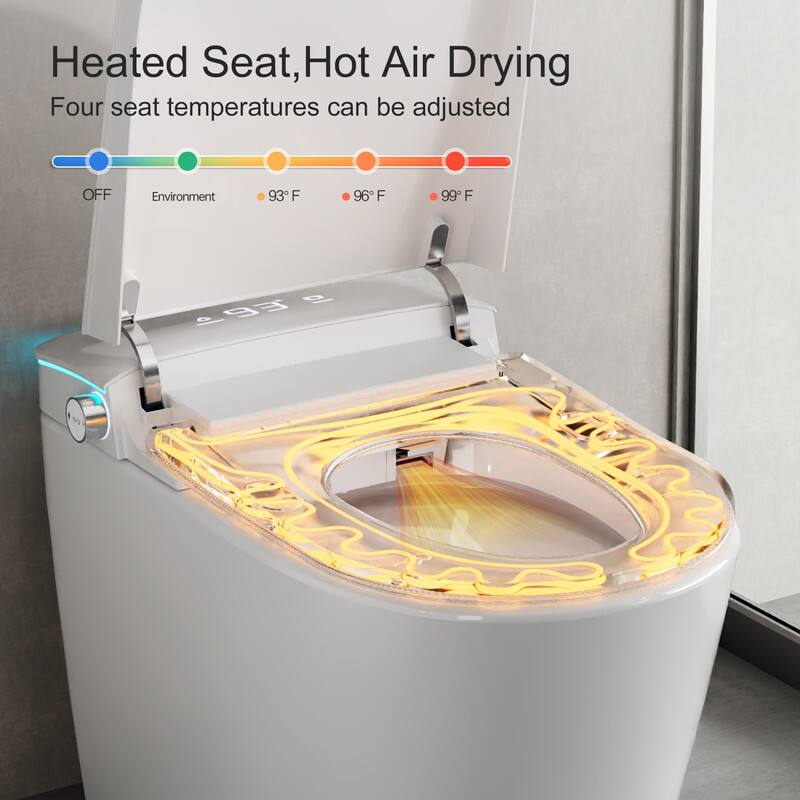 Heated Seat, Hot Air Drying  
Four seat temperatures can be adjusted  
OFF Environment 93°F 96°F 99°F