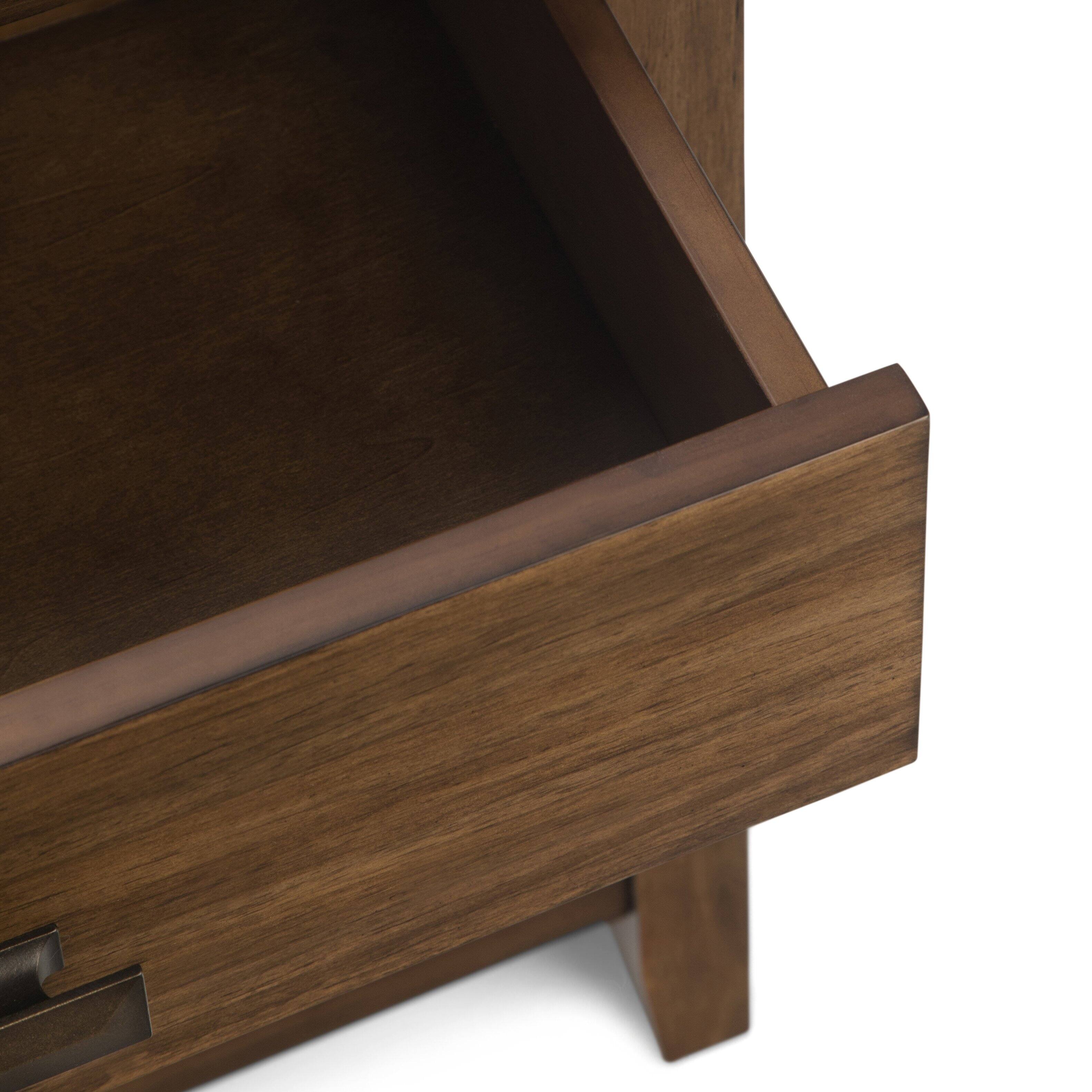 Alt View 2. Simpli Home - Artisan 24 inch Solid Wood Transitional Night Stand in Rustic Natural Aged Brown (Set of 2) - Rustic Natural Aged Brown.