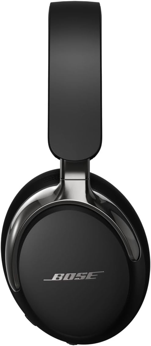 Angle. Bose - Bose QuietComfort Ultra Bluetooth Headphones (2nd Gen) Bundle with Fast Charger, Noise Cancelling (Black) - Black.