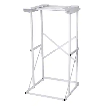 Front. Black+Decker - BWDS Laundry Stacking Rack Stand for Washer and Dryer - White.