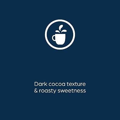 Dark cocoa texture & roasty sweetness