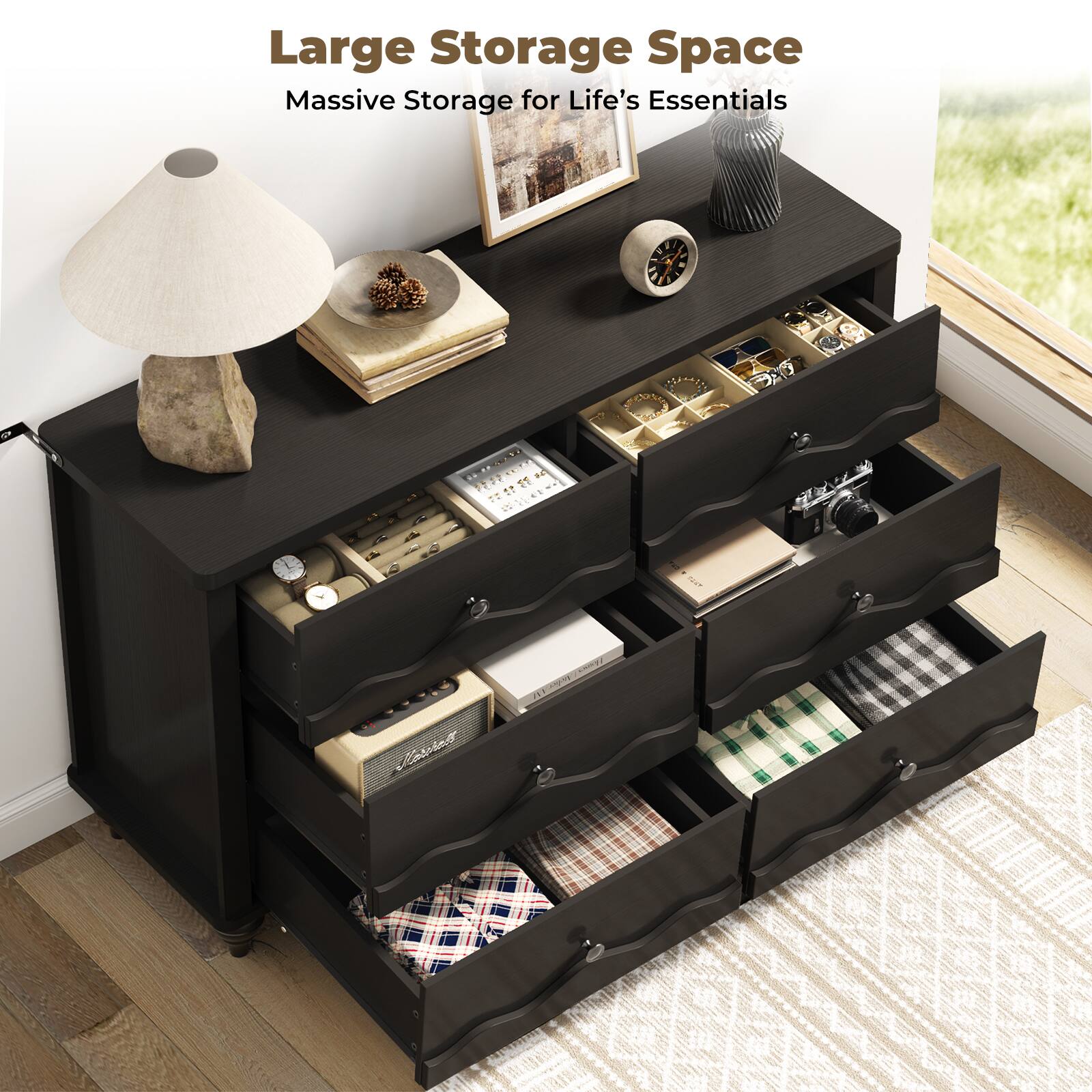 Large Storage Space  
Massive Storage for Life's Essentials