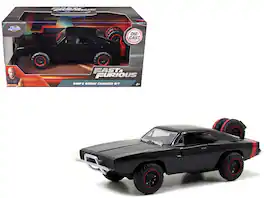 Dom's 1970 Dodge Charger R/T Off Road Version "Fast & Furious 7" Movie 1/32 Diecast Car Model by Jada - Black