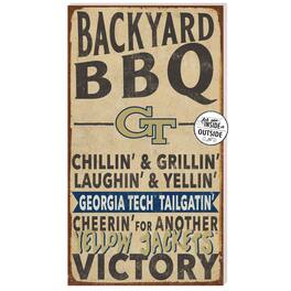 Jardine - Georgia Tech Yellow Jackets 11'' x 20'' Indoor/Outdoor BBQ Sign - Tan