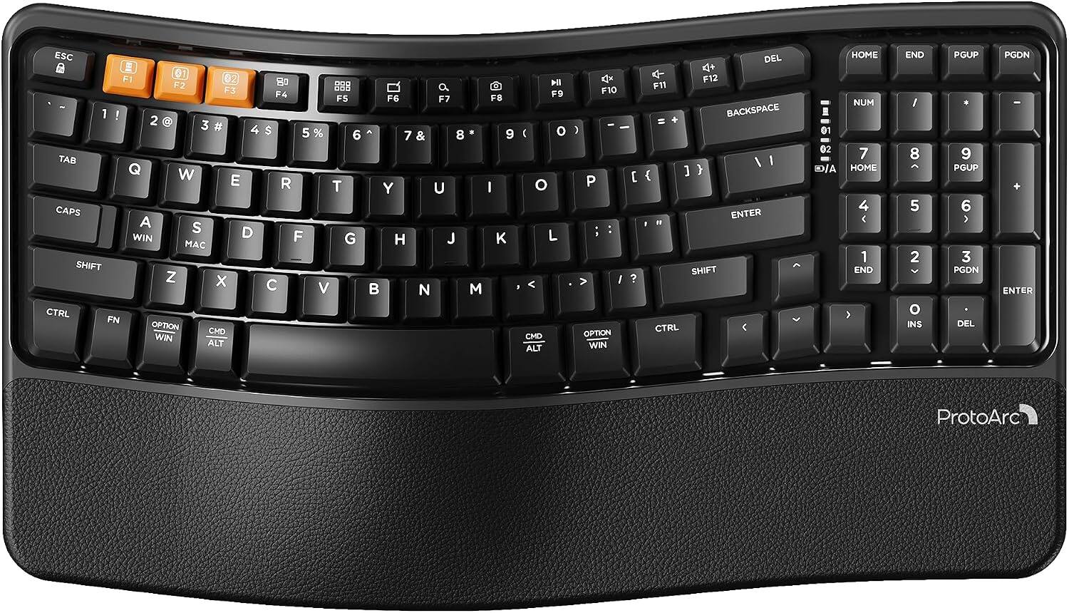 ProtoArc Ergonomic Wireless Keyboard Bluetooth Keyboard Black - Best Buy