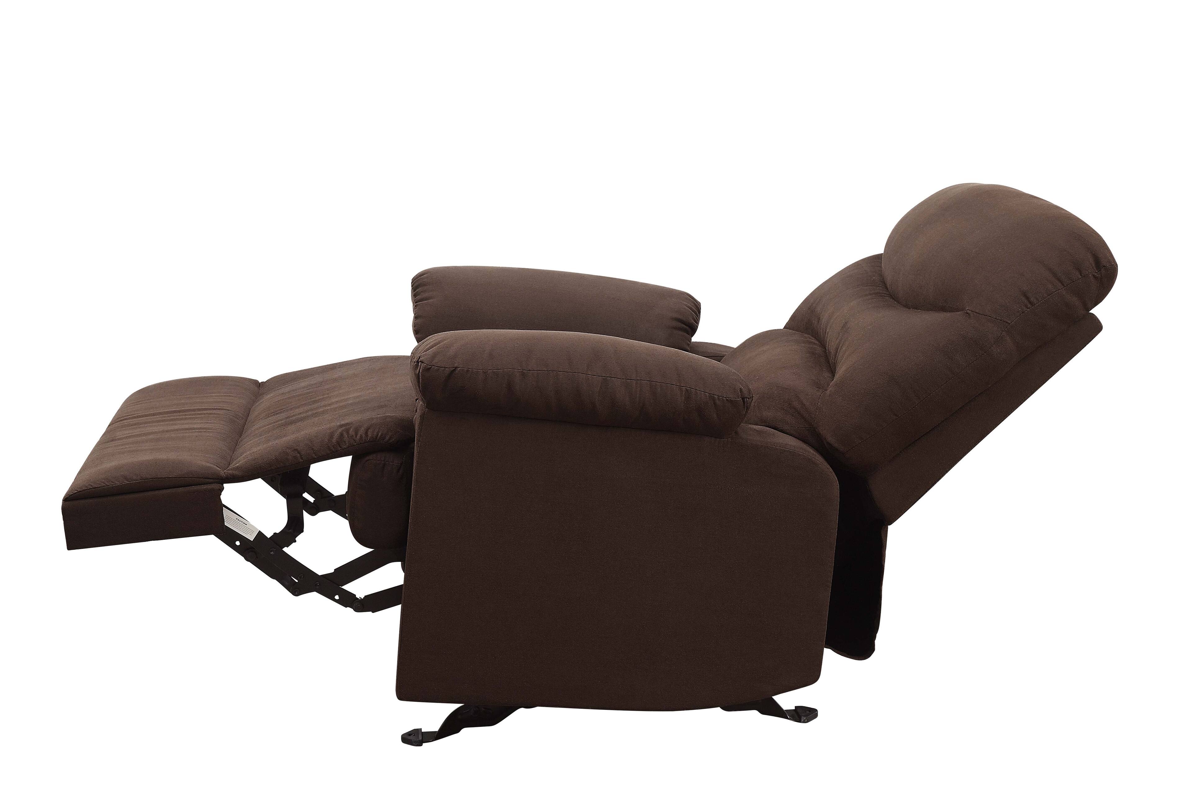 Alt View 1. TinyHomie - Arcadia Chocolate Microfiber Motion Glider Recliner - Chocolate.
