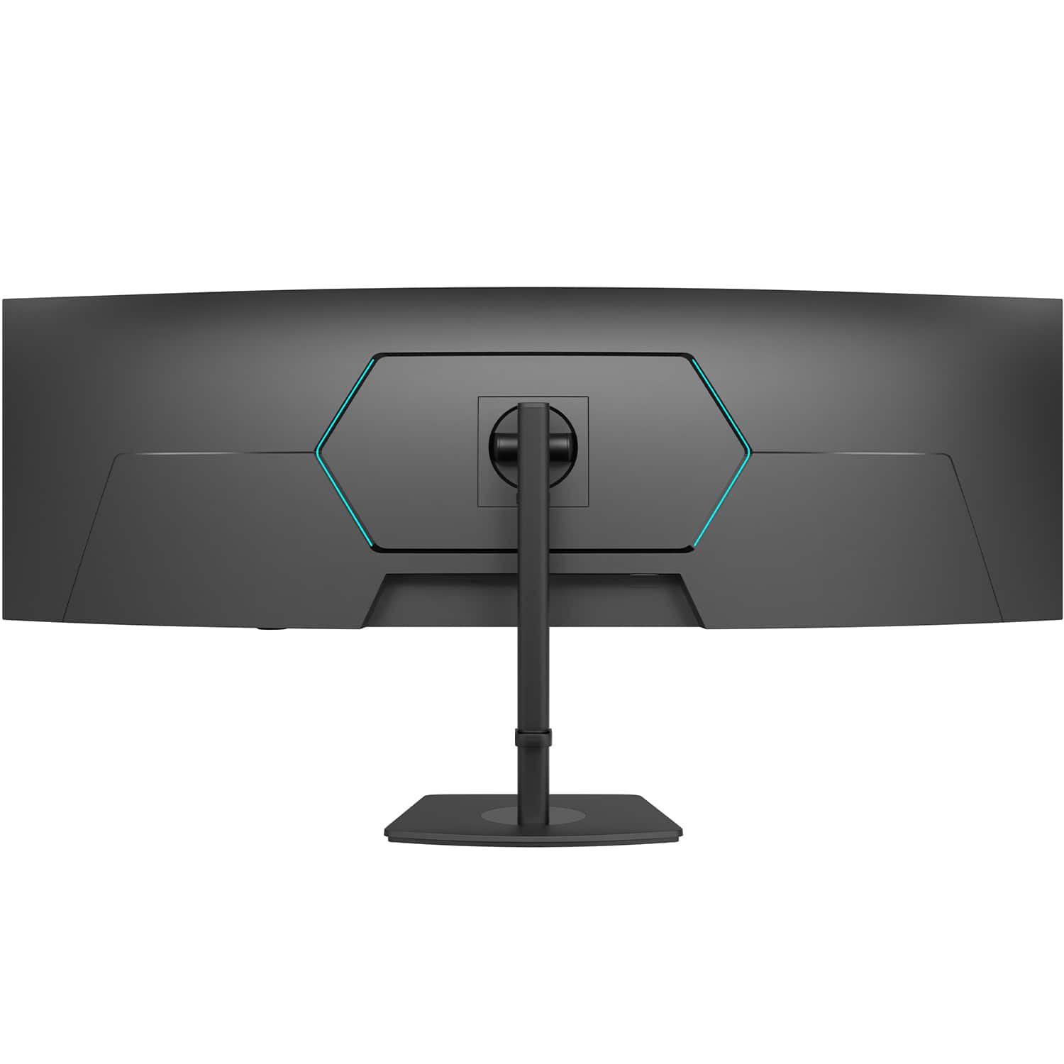 Back. Deco Gear - Deco Gear 49" Super Ultrawide Dual-QHD 5120×1440 1500R Curved Monitor 120Hz HDR400, 1ms, FreeSync, USB-C 65W, KVM - Black.