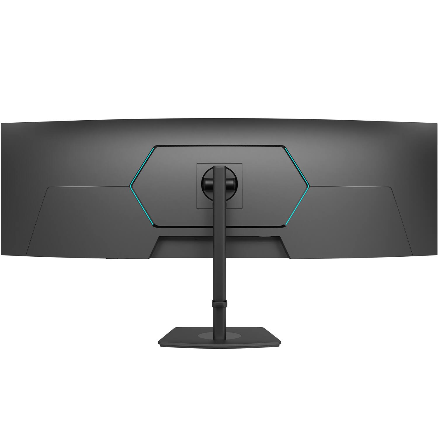 Back. Deco Gear - Deco Gear 49" Super Ultrawide Dual-QHD 5120×1440 1500R Curved Monitor 120Hz HDR, 1ms MPRT, FreeSync, USB-C 65W, KVM - Black.