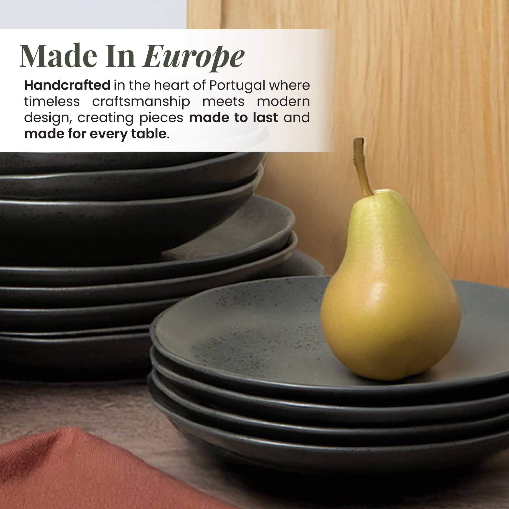 Larder & Vine 16 Piece Urban Dinnerware Set for 4, Ceramic