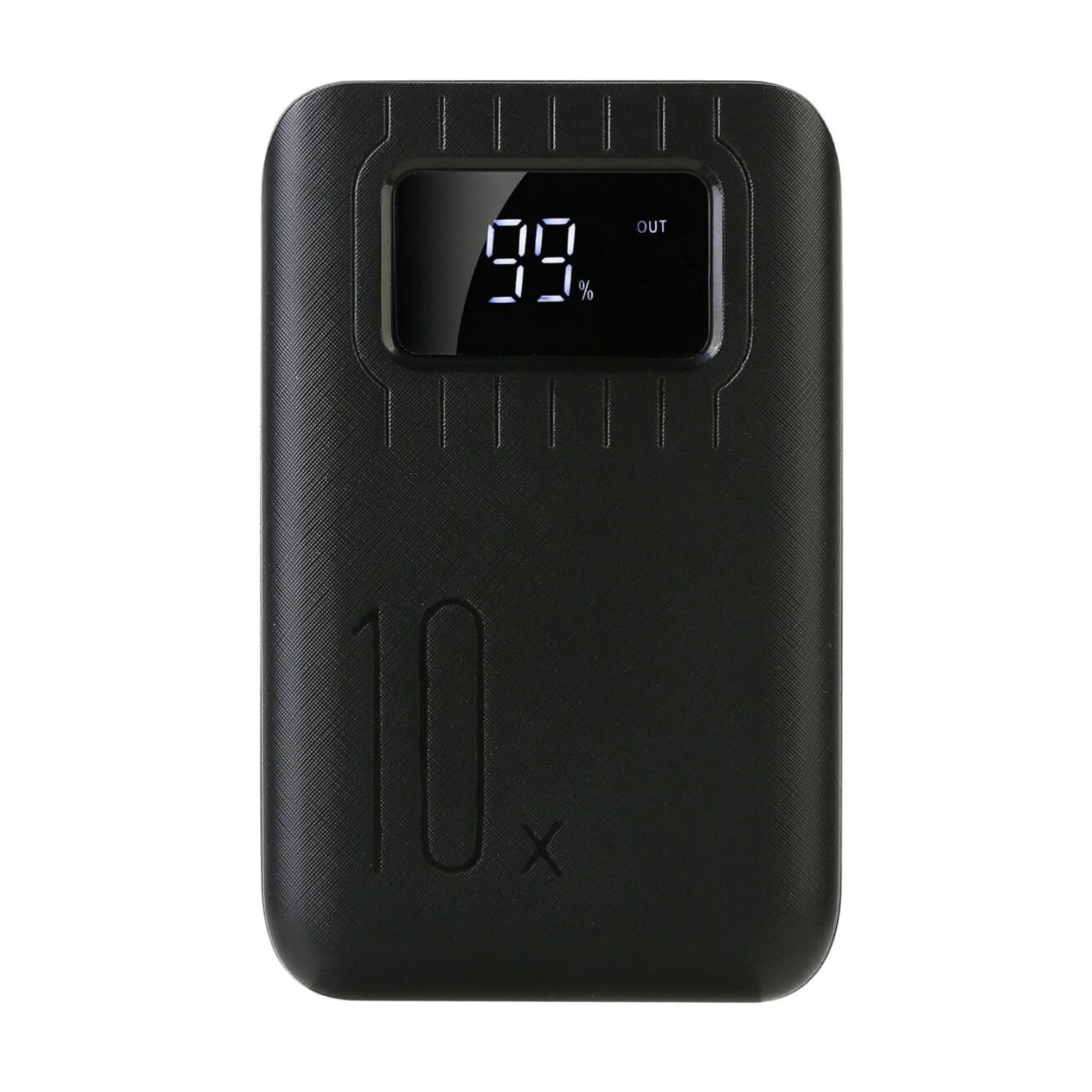 Home Collection - 10000mAh Portable Power Bank with Dual USB Ports, LCD Display & LED Flashlight - Black