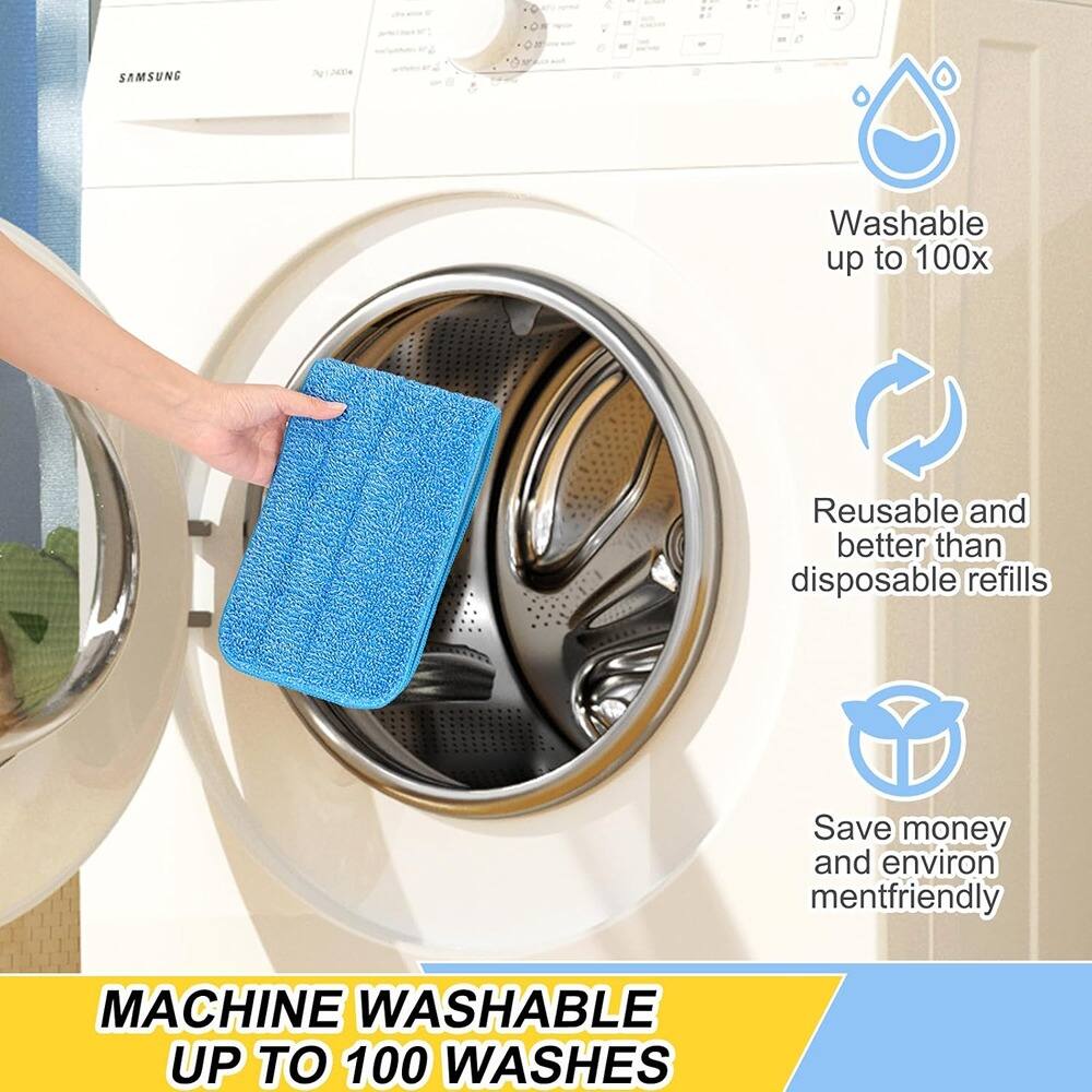 - Washable up to 100x
- Reusable and better than disposable refills
- Save money and environment-friendly
- MACHINE WASHABLE UP TO 100 WASHES